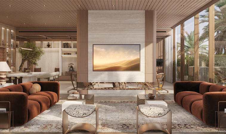 Luxury residents lounge at The Archive by Imtiaz DLRC Dubai