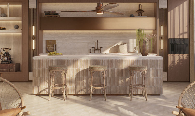 Contemporary community kitchen at The Archive by Imtiaz Dubai