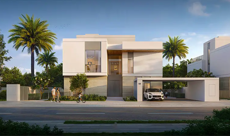 Modern family villa exterior at Avelia at The Valley by Emaar