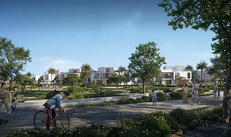 Landscaped cycling and walking paths at Avelia at The Valley