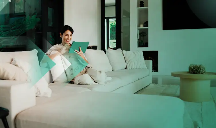 Modern apartment living room at Samana Portside Downtown Jebel Ali
