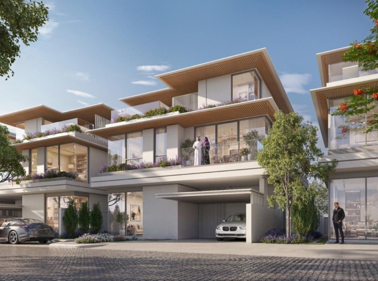 Luxury villas with landscaped streets at Azizi Florence Sharjah
