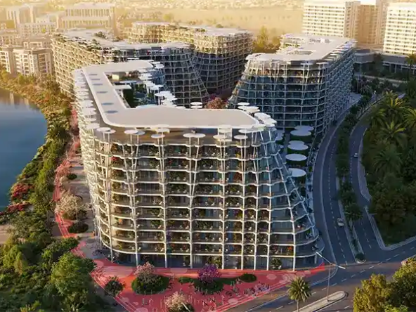 Aerial view of Sakura Gardens residential community in Dubailand
