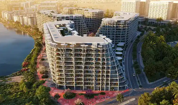 Aerial view of Sakura Gardens residential community in Dubailand